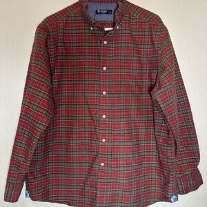 Daniel Cremieux Red and Green Casual Button Down Shirt